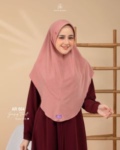 ARRAFI Hijab Instan AR 664 Jersey Premium Polos Pet Antem Daily