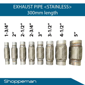 UNIVERSAL EXHAUST PIPE STAINLESS FLEXIBLE BRAIDED PIPE EXHUAST CAR TRUCK MUFFLER SIZES AVAILABLE
