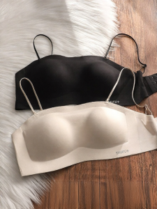 Invisible Bra for Small Chests Gathering Anti-Slip Light Lifting Back Beauty Strapless