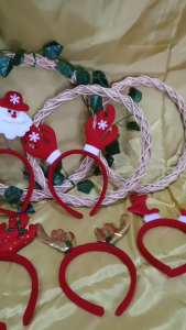 Bando Natal Anak Cewek Dewasa Perempuan Laki Laki Tanduk Rusa LED Christmas