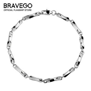 Bravego Fashion Men Stainless Steel Bracelet Hip Hop Titanium Steel Mobius Chain Bracelet Jewelry Accessories