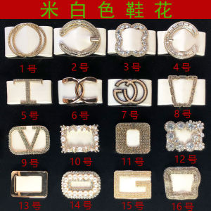 Giày Nữ Màu Be Trang Trí Mặt Giày Hoa Giày Thời Trang Dễ Phối Cài Giày Kim Loại Đính Đá Phụ Kiện Trang Sức Giày Cao Gót