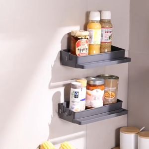 ที่วางฟองน้ำ ชั้นวางของ วางของใช้ แบบมีตะแกรงรองน้ำ ชั้นวางติดผนัง มีกาวแถม ไม่ต้องเจาะ ชั้นวางอเนกค์ประสงค์