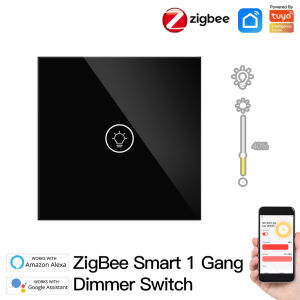 MOES | Smart ZigBee Multi-gang Light Dimmer Switch Independent Control Smart Tuya APP Control Works with Alexa Google Home 1/2/3 Gang