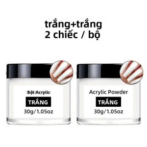 Bộ 2 Hộp 30g Bột Acrylic Làm Móng Chuyên Nghiệp Dùng Cho Nối Móng Hiệu Ứng 3D Thành Phần Cao Cấp Dụng Cụ Làm Móng