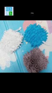 Khăn lau tay san hô bông tròn (Giao màu ngẫu nhiên) Khăn lau nhà bếp có móc treo mềm mại thấm hút tốt