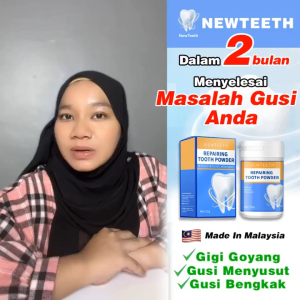 🔥newteeth神龈粉 newteeth gum repairing tooth powder stronger and Whitening Tooth made from Herbal Serbuk Pemutih Gigi dan penjagaan gusi gigi 神龈粉牙龈萎缩敏感口腔清洁牙齿亮 50g