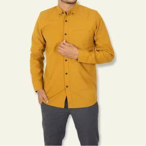 Kemeja Putih Lengan Panjang Kancing Putih Bahan katun Original Terbaru