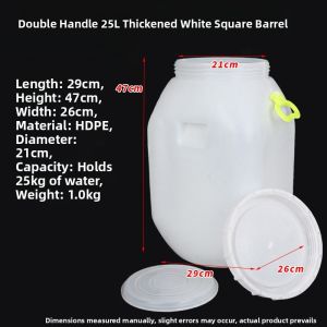 Thickened Plastic Water Bucket New Material Enzyme Honey Barrel Fermentation Cucumber Barrel Cover Household Cleaning Tools