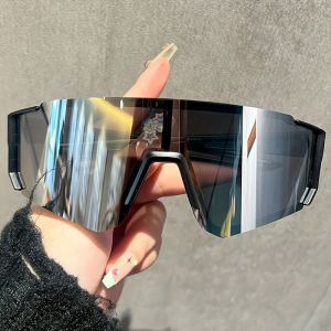 New Outdoor Riding Sunglasses One-piece Bicycle Windscreen European and American MENS Sports Sunglasses