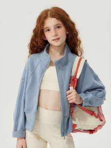 JOLLY BEAN | Spring Girls Air Layer Batwing Sleeve Zippered Jacket