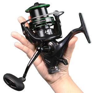 20Kg Max Drag Power Metal Fishing Reel Saltwater Freshwater Front And Rear Brake Drag System 30 40 50 60 Series Spinning Reel