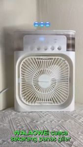 GLORICON 3 in 1 USB Mini Portable Fan Humidifier Purifier Mist Cooler with 7 Colors LED Light