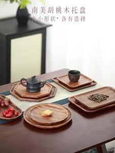 KEMORELA 1 CÁI Khay Hình Vuông Hình Bát Giác Bằng Gỗ Nguyên Khối Để Phục Vụ Món Tráng Miệng Trái Cây Bánh Mì - Phụ Kiện Phục Vụ Bằng Gỗ Chất Lượng Nhà Hàng