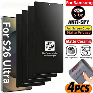 4PCS Matte Privacy Screen Protector For Samsung S26 S25 S24 Ultra S23 S22 S21 S20 FE Plus A16 A17 A57 A56 A55 5g A37 A27 A07 A73