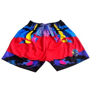 Celana olahraga motif full printing khusus wanita dengan warna cerah dan desain grafis.