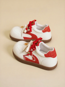 Josiny | Red Thick-Heeled Women Shoes New Arrival