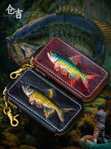 Soul-Entering Level Handmade Leather Fly Fishing Lure Bag Stream Fly Storage Case Vintage Style Youth Handbag Vertical Shape