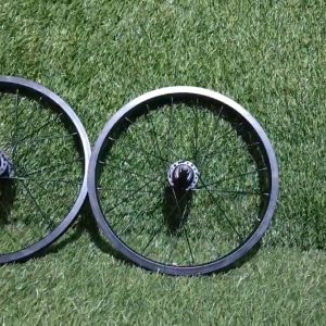 peleg velg sepeda BMX jari jari hitam 16 inch bisa cakram siap pakai sudah di steel jari jari