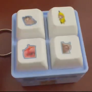 Cat Meme Evil Laugh Voice Keychain 🐱 – Funny Light-Up Voice Button Stress Relief Toy