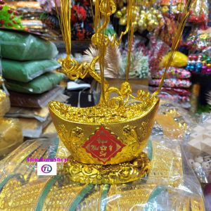 Gốc cây thỏi vàng chữ "vạn sự như ý" làm cây cành vàng lá ngọc size Đại trưng bày công ty doanh nghiệp nhà hàng biệt thự