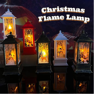Christmas Small Wind Lantern Led Candle Desktop Decoration Flame Lamp Electronic Candle Lamp Birthday Gift Atmosphere Lamp
