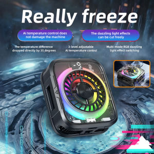 New AI Temperature Control Mobile Phone Radiator Magnetic Digital Display Semiconductor Cooling Mobile Game Back Clip