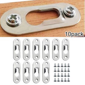Metal Picture Frame Hangers Two Hole 10pcs/set 43mm X 16mm Hanging Bracket Plate Home Supply Hot New Practical