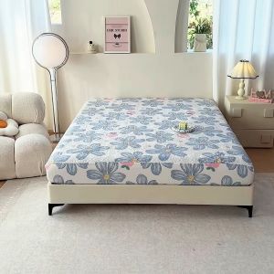 WHHUผ้าปูที่นอน6ฟุต/5ฟุต เฉพาะผ้าปูที่นอนหนา ลายน่ารักๆฟุตรัดมุมไม่ซีดจางกันไรฝุ่น