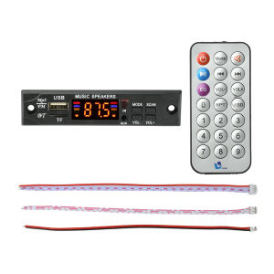 Aideepen | DC 12V Wireless Bluetooth 5.0 MP3 Player Decoder Board LED Digital Display TF Card USB FM Playback Audio Decoder Remote Control