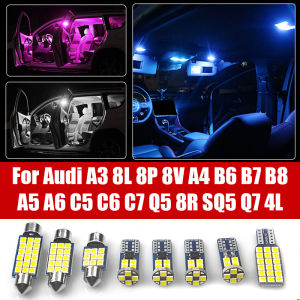 Car LED Bulbs For Audi A3 8L 8V 8P S3 RS3 A4 B6 B7 B8 S4 A5 S5 A6 C5 C6 C7 S6 Q5 8R SQ5 Q7 4L Interior Lamp Light Accessories