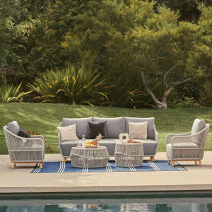 Outdoor Sofa Set Courtyard Villa Garden Leisure Wicker Chair Combination Balcony Rattan Furniture Nordic Style Universal