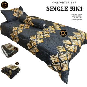 Cadar Single Bujang AFYA Set 5 in 1 With Comforter Limited Edition Exclusive Premium Set cadar asrama