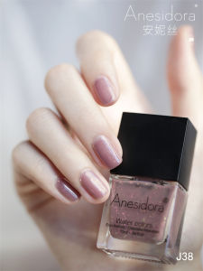 Anesidora Nail Polish Water-Based Nail Lacquer Tearable Glitter Nude Color Treasure New 2023 Autumn Winter Collection