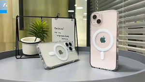 【Trinity】iP Transparent Acrylic Magnetic Wireless Charging Case Shockproof Cover Case [ iPhone 16 15 14 13 12 11 Pro Max/XR/11/Xs Max/16 15 14 Plus/16 15 14 13 12 11 Pro ] Anti-Yellowing for iPhone Series