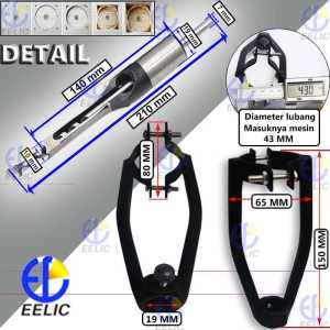 adaptor bor bobok kayu plus mata 12 mm