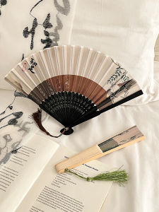 New Chinese Style Folding Fan Womens Portable High Aesthetic Value Props for Dancing And Photography Cheongsam Accessories