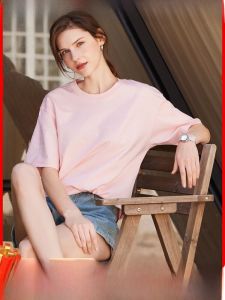 Pure Cotton Heavy Weight 230G Short Sleeve T-Shirt Mens and Womens Same Bottoming Shirt Summer New Arrival Loose Easiest for Match T-shirt Top Fashion