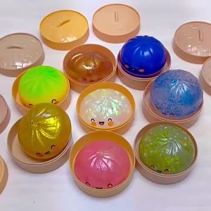 New Glitter Dumpling Glitter Dumpling Squishy with Box Dumplings Sensory Squeeze Toy for Stress Relief