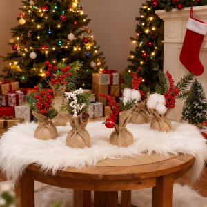 1pcs Simulated plant potted plants Christmas and New Year home parties Christmas tree wreath decorations