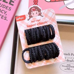 Adorable Cartoon Thumb Hair Ties for Girls High Elasticity Non-Damaging Baby Toddler Princess Hair Bands Hair Ropes