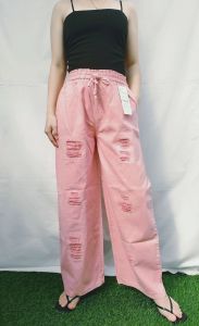 celana kulot panjang wanita model sobek bahan premium jeans imp / BF kulot ripped