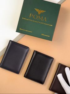 Ví Da Nam Gập Đôi Dáng Đứng Da Bò P008-NV Xanh Navy - Chất Liệu Da Bò Vân Ý Có Độ Bền Cao BH 12 THÁNG