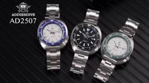 ADDIESDIVE Luxury Mens Watches Stainless Steel Sapphire Crystal Quartz Watch for Men Luminous 20Bar Waterproof NEW Wristwatches