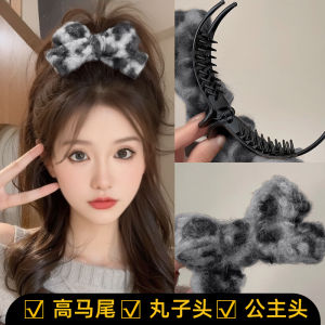 Kẹp Tóc Đuôi Ngựa Cao Bằng Vải Nhung Có Nơ Bướm Thời Trang Nữ Mùa Thu Đông Kẹp Tóc Thời Trang Phụ Kiện Tóc Cao Cấp Mới Về