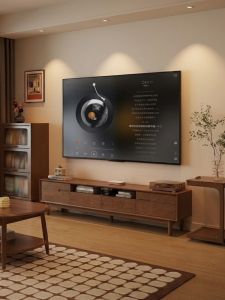 DONGMU | Vintage Style Solid Wood TV Stand Storage Cabinet
