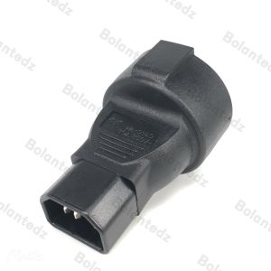 1pcs EU Power Cord Plug converter IEC 320 C14 Male to Europe Schuko Female Socket Converter Adapter for UPS PDU Power Adapter