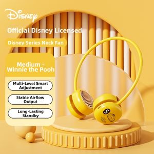 Disney | Neck Hanging Fan with Long Battery Life Silent Foldable Portable