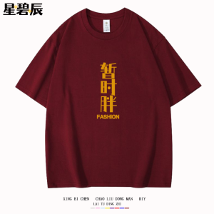 Summer Fun Casual Loose Cotton Short Sleeve T-Shirt Mens Fashion round Neck Half Sleeve Pure Cotton Breathable Top Shirt