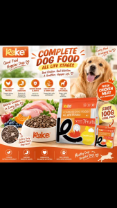 KAKE Complete Dog Food 2.5KG + FREE 100G Trial | Fresh Chicken | 7 Fruits | Digestive Care | All Life Stages